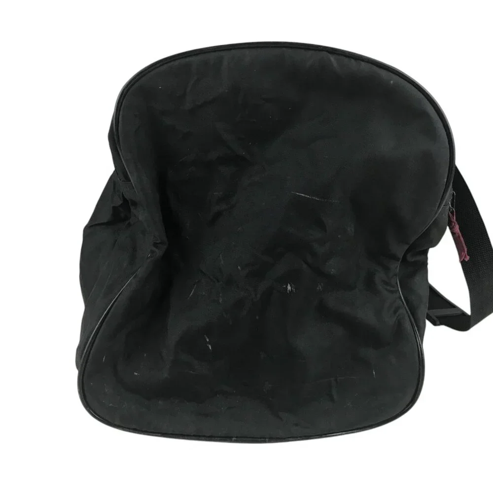 Wilson Unisex Duffle Bag Black/Maroon Nylon‎ Sports Shoulder Strap Zipper Pocket